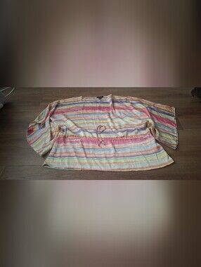 Womens Dopamine Dressing Beach Vibe boho-chic Chaps Top Size L.
